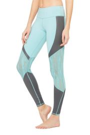 Alo  Vitality  Mesh Inset Leggings blue at Nordstrom